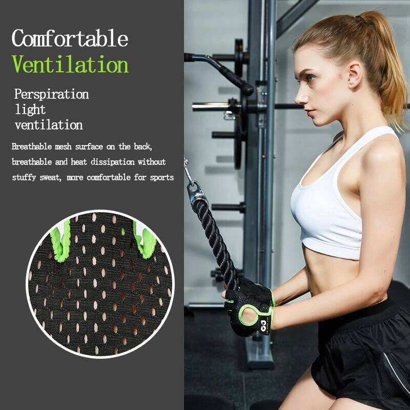 Half-Finger Sports Fitness Training Outdoor Cycling Wear-Resistant Non-Slip Silicone Palm Comfortable Breathable Gloves XJ260202