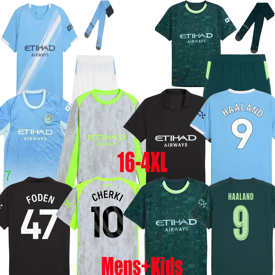 25 26 man city Soccer Jerseys HAALAND DOKU KovaCiC 2025 2026 27 CHERKI MARMOUSH MAHREZ FODEN BERNARDO KHUSANOV GuEhi NOURI RODRIGO Football Shirt Men Kids Uniforms