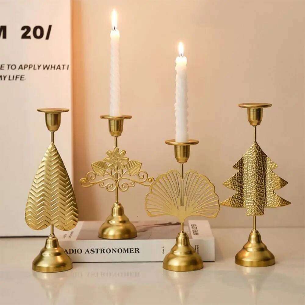 Multiple Styles Elegant Butterfly Candle Holder Unique European Style Leaf Candlestick Stand Luxury Iron Aromatherapy Rack Table Y260131
