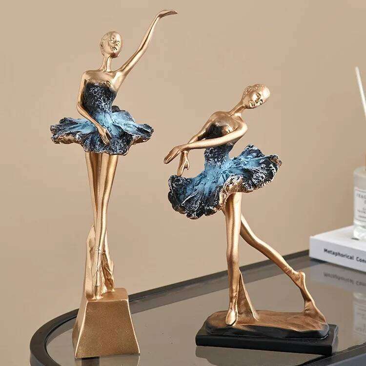Elegance Girl Statue Decoration Home Living Room TV Cabinet Desktop Decor Accessories Ballet Abstract Crafts Y260202
