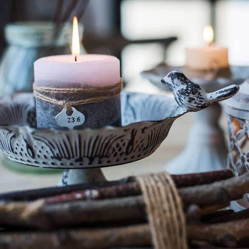 Creative Bird Feeding Basin Gardening Holder Decorative Ornaments Retro and Old European Style Candle Supplies Y260131