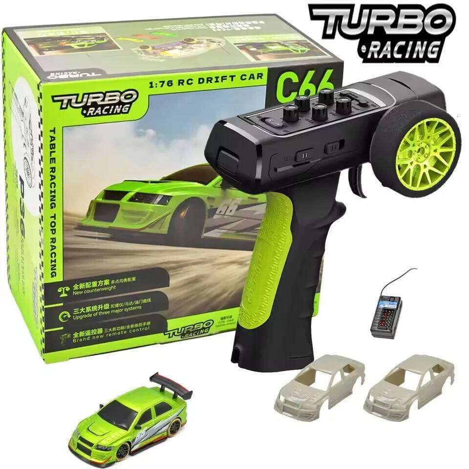 Turbo Racing 1:76 C66 Drift RC RTR Radio Full Proportional Remote Control With Gyro Children Desktop Toys Car Y260131