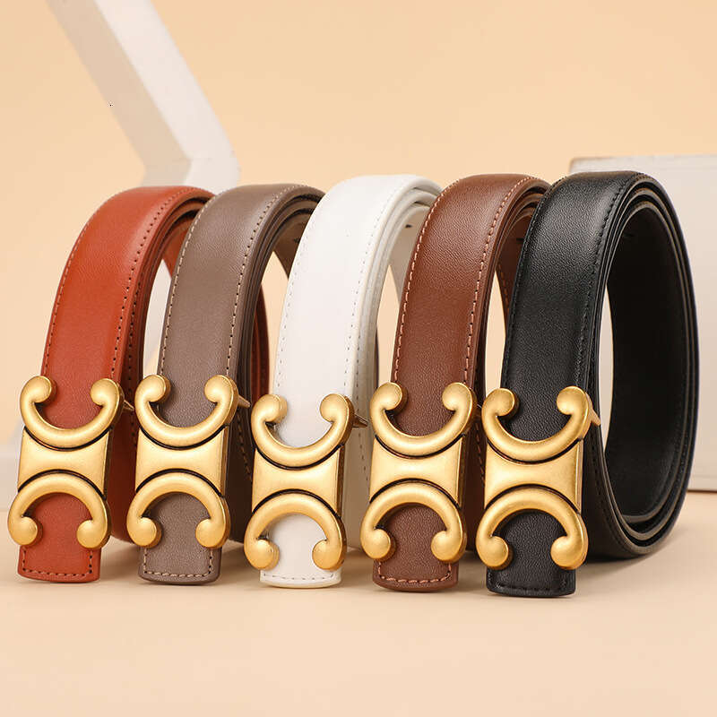 C ELIN E T RIOMP H belts desginer womenC ELINETRIOMP H belts desginer menC E L I N E T R I O M P H belt Women's Genuine Leather Thin Belt Versatile Fashion Jea