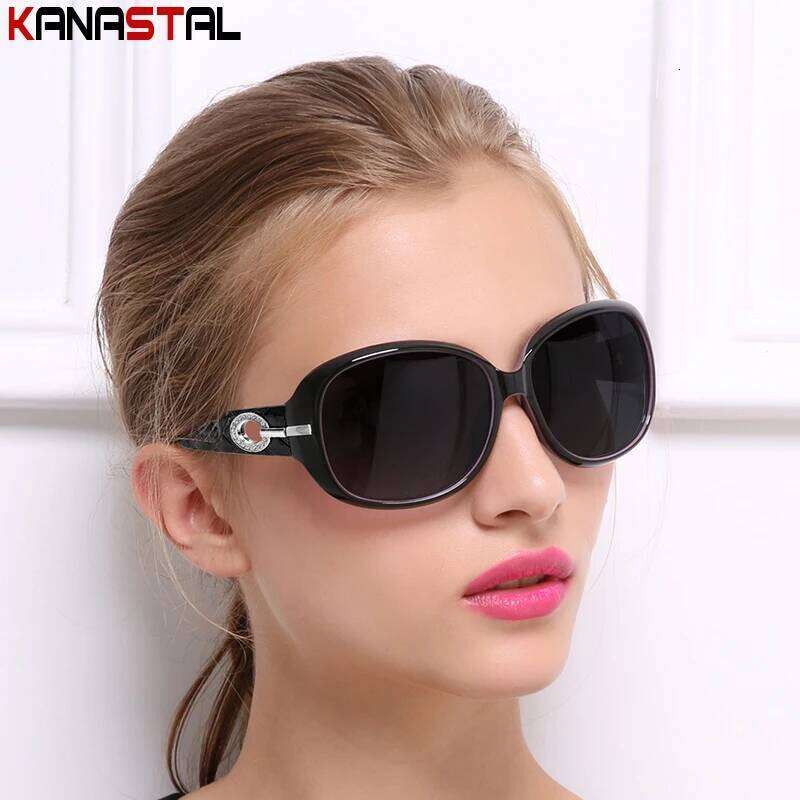 Women Polarized Sunglasses UV400 Fashion Big Sun Glasses PC Polygon Eyeglasses Frame Party Beach Travel Anti Glare Shade Eyewear H260202