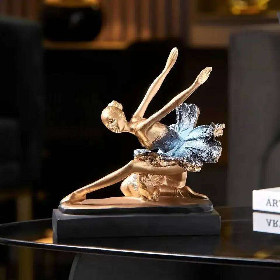 Elegance Girl Statue Decoration Home Living Room TV Cabinet Desktop Decor Accessories Ballet Abstract Crafts Y260202