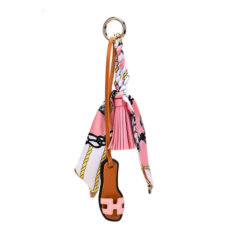 Silk scarf tassel keychain Small slippers pendant A gift suitable for birthday presents
