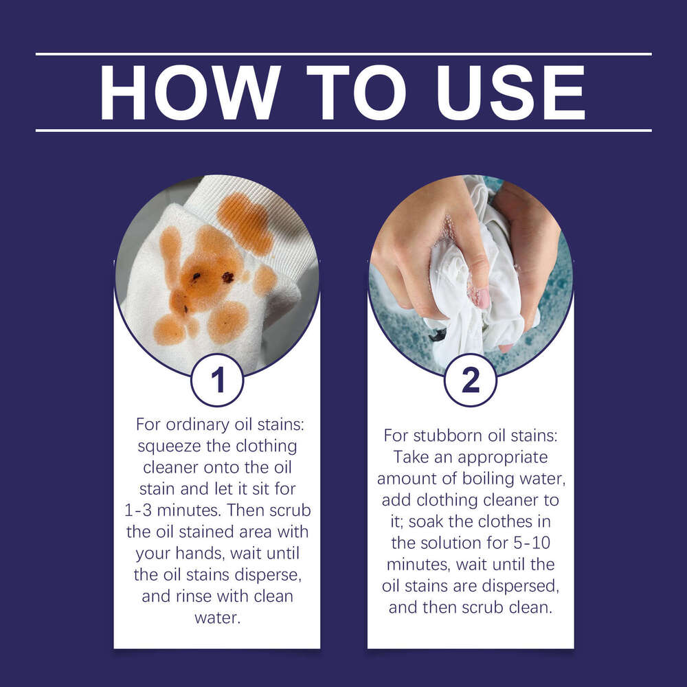 Jakehoe Clothing Stain Cleaner Gentle Formula Care for Clothes Clean Oil Stains and Dirt S260202