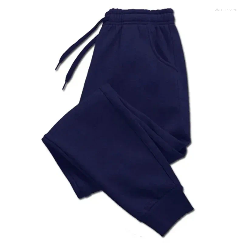Men's Pants Mens Casual Autumn Winter Fleece Sweatpants Men Running Jogger Sports Gym Trousers Fashion Solid Color Workout Long