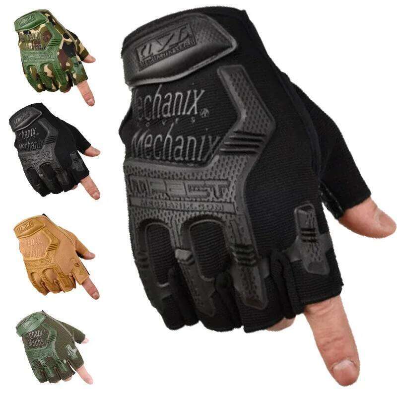 1pc Half finger Cycling Leaky fingertip Mountaineering Outdoor sports Body building Antiskid Bicycle Sports gloves XJ260202