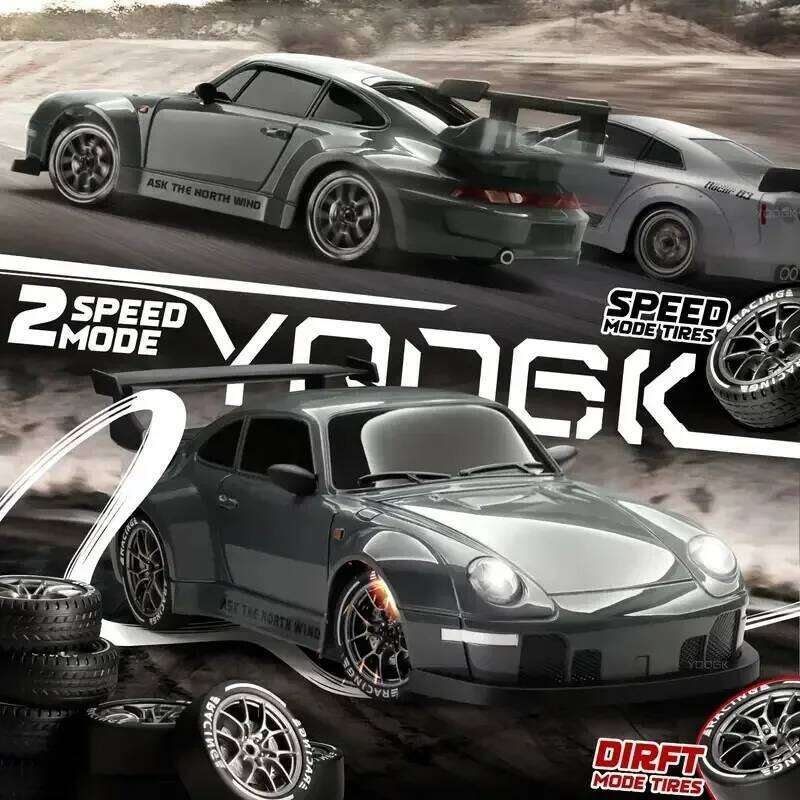 Drift 1:24 Afstandsbediening 4WD 20KM / H Hoge snelheid Race Sport Auto LED-verlichting Extra Drifting Tire De Gift Y260131