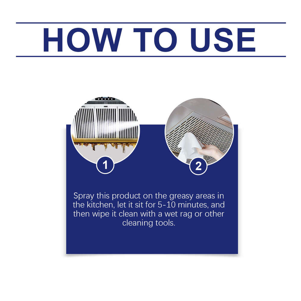 Kitchen Oil Stain Cleaner Gentle Household Care Stove Degreaser Foam Type S260202