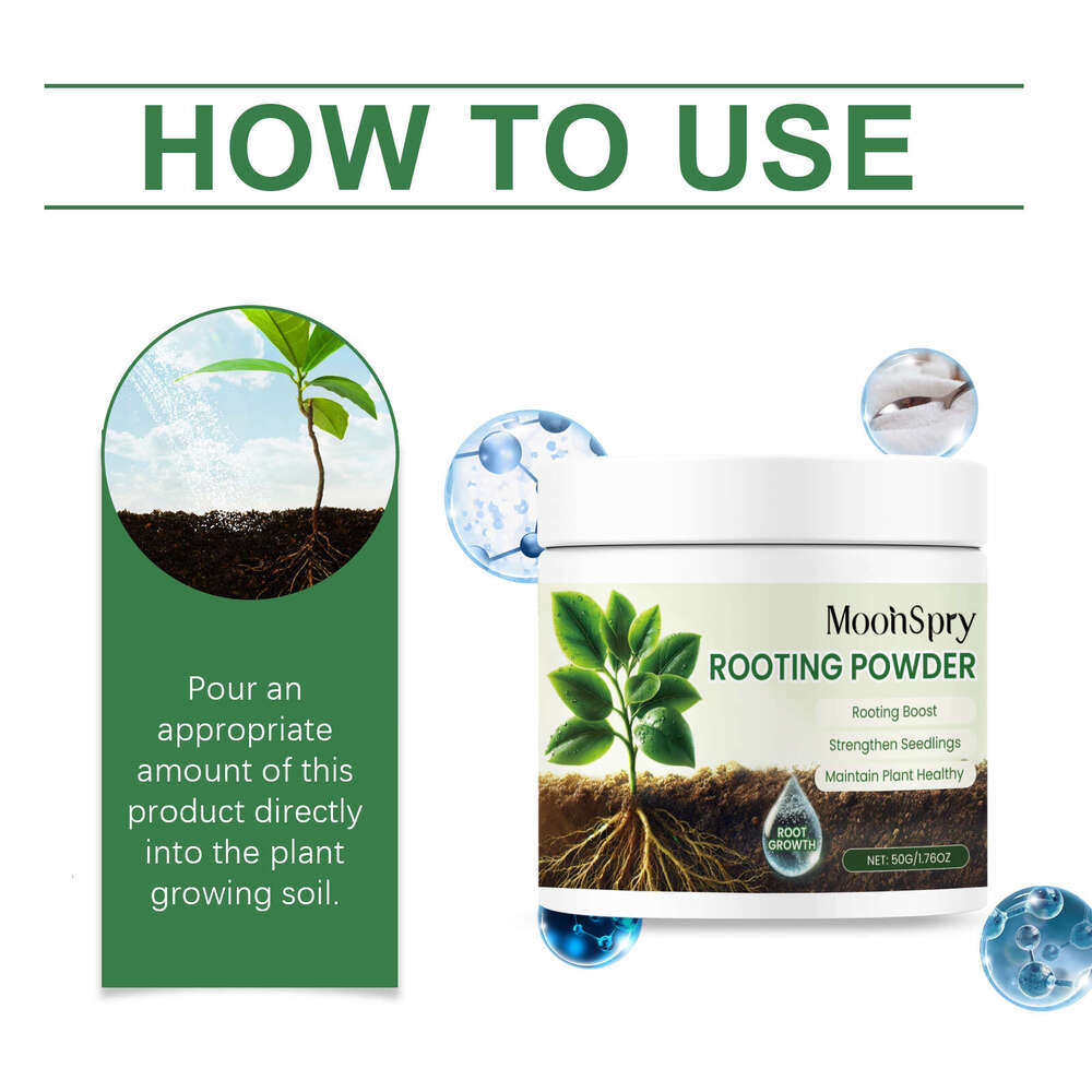 MoonSpry Plant Powder Nutrient Supplement for Soil Improvement, Green Plants, Flowers Rooting and Seedling Growth Enhancer S260202