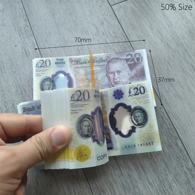 paper quality Prop Copy Money UK Party Supplies Fake Money CA Realistic Banknote 20 50 100 Canadian Money Toy Bar Prop Currency Money 100PCS/Pack