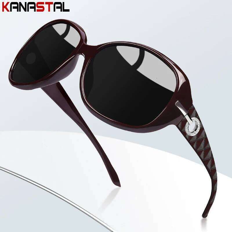 Women Polarized Sunglasses UV400 Fashion Big Sun Glasses PC Polygon Eyeglasses Frame Party Beach Travel Anti Glare Shade Eyewear H260202