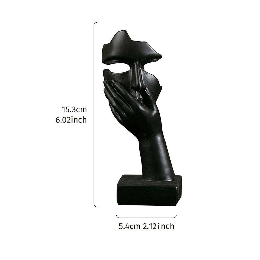 1PC, creative abstract action decorative items, black thinker figure sculpture, home soft furnishings Y260202
