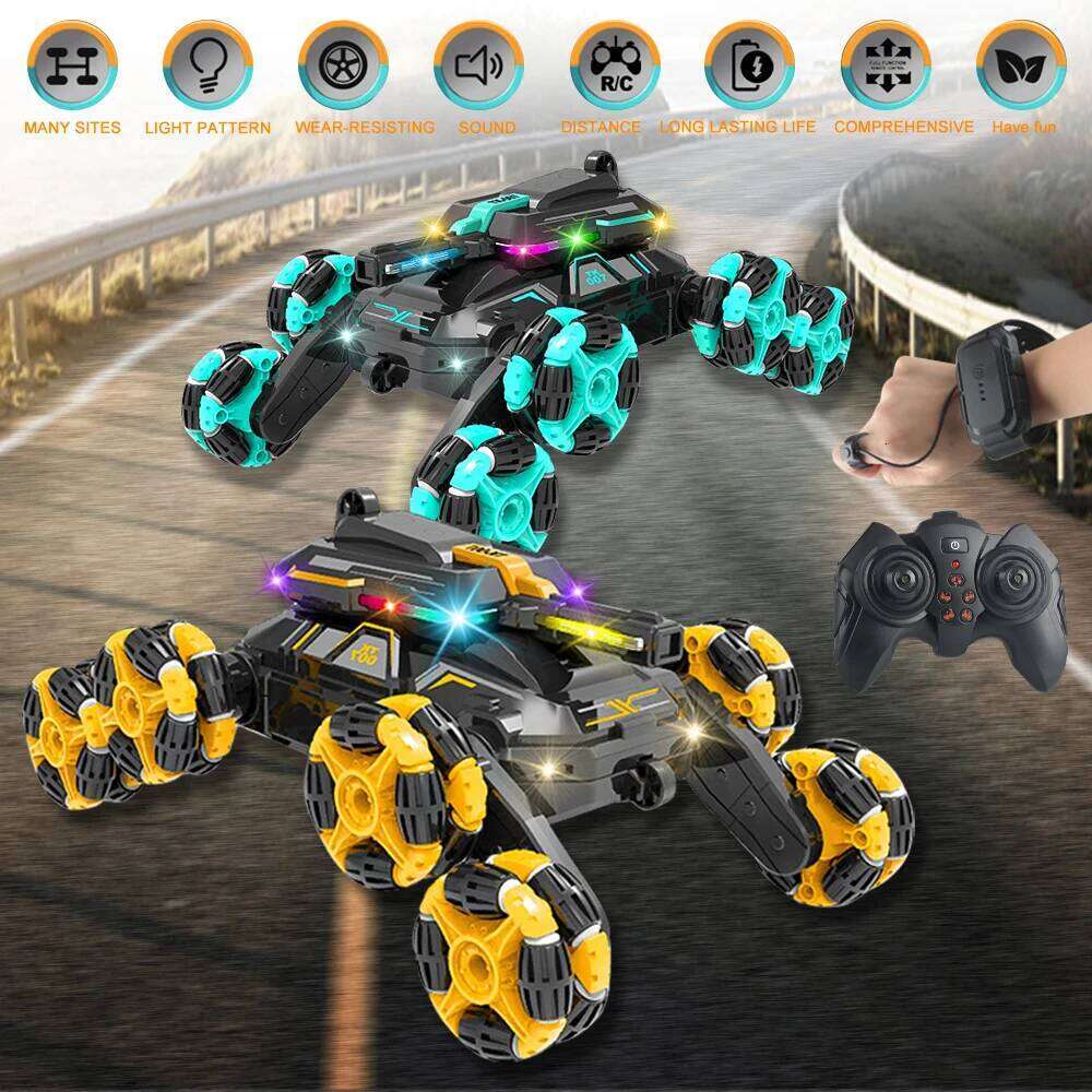 RC Stunt Car Kids Double Sided Flip Cars 2.4G Wireless Remote Control High Speed 360 Rotation Drift Auto Toys Y260131