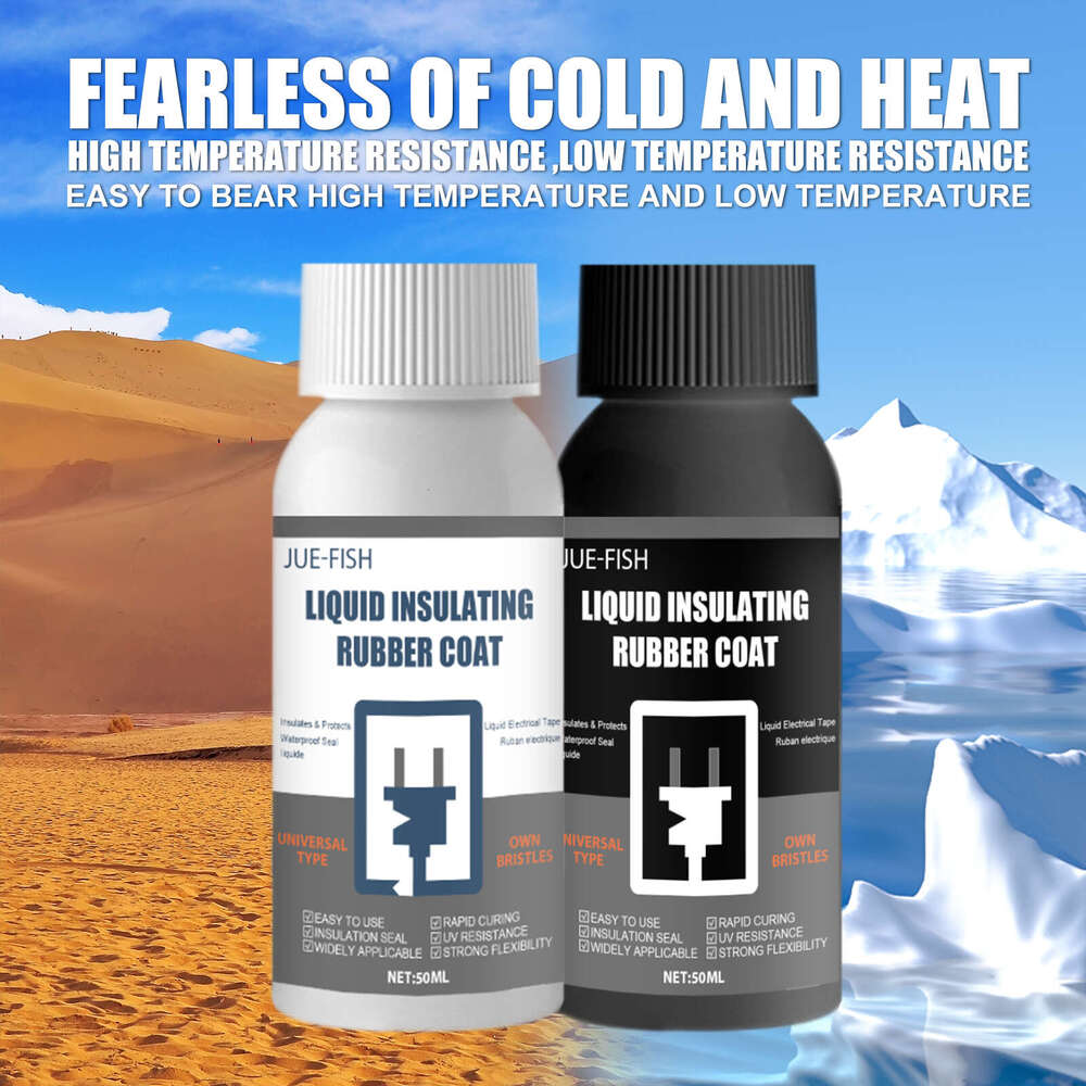 JUE-FISH Electrical Circuit Board Liquid Insulation Tape Waterproof Component Temperature Resistant Flame Retardant Industrial Repair Glue S260202