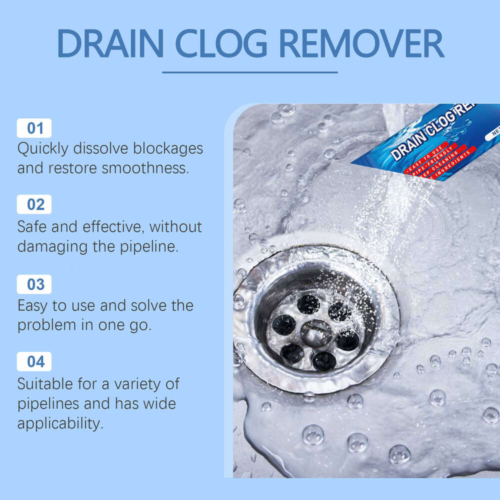 jakehoe Cleaner Powder for Kitchen and Bathroom Drain Cleaning, Stain Removal, Long-lasting Fragrance S260202