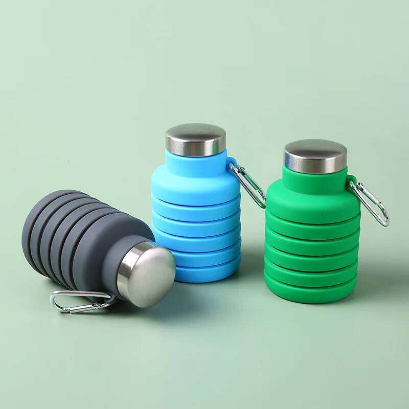 New folding silicone bottle, suitable for students, travel, fitness, portable , extendable children's water bottle Z260202