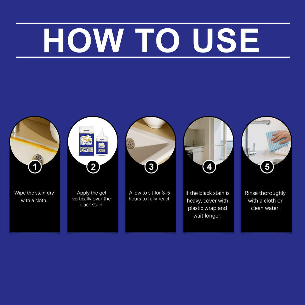 Jakehoe Household Home Kitchen Bathroom Cleaning Multi-Purpose Gel Stain and Mold Removal Convenient No Splash S260202