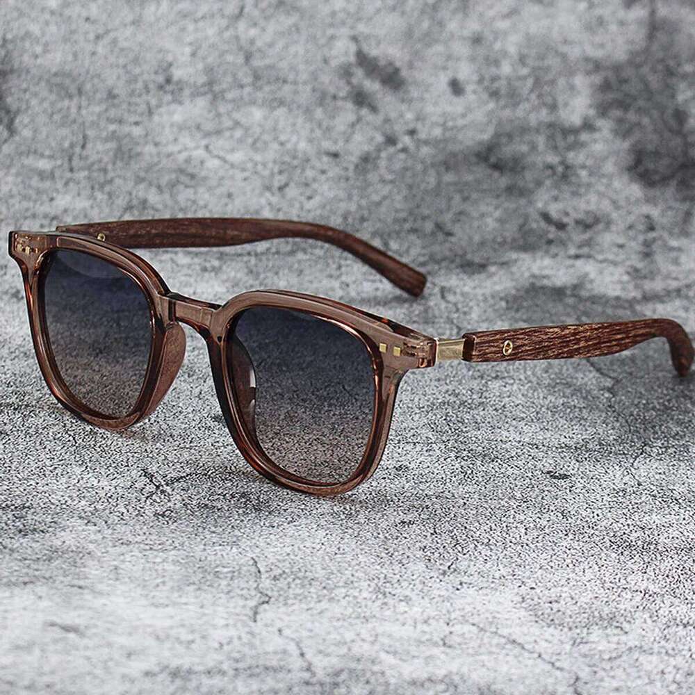Fashion Retro Wood Grain Sunglasses Polarized UV Protection Men and Women Very Suitable for Outdoor Street Photography H260202