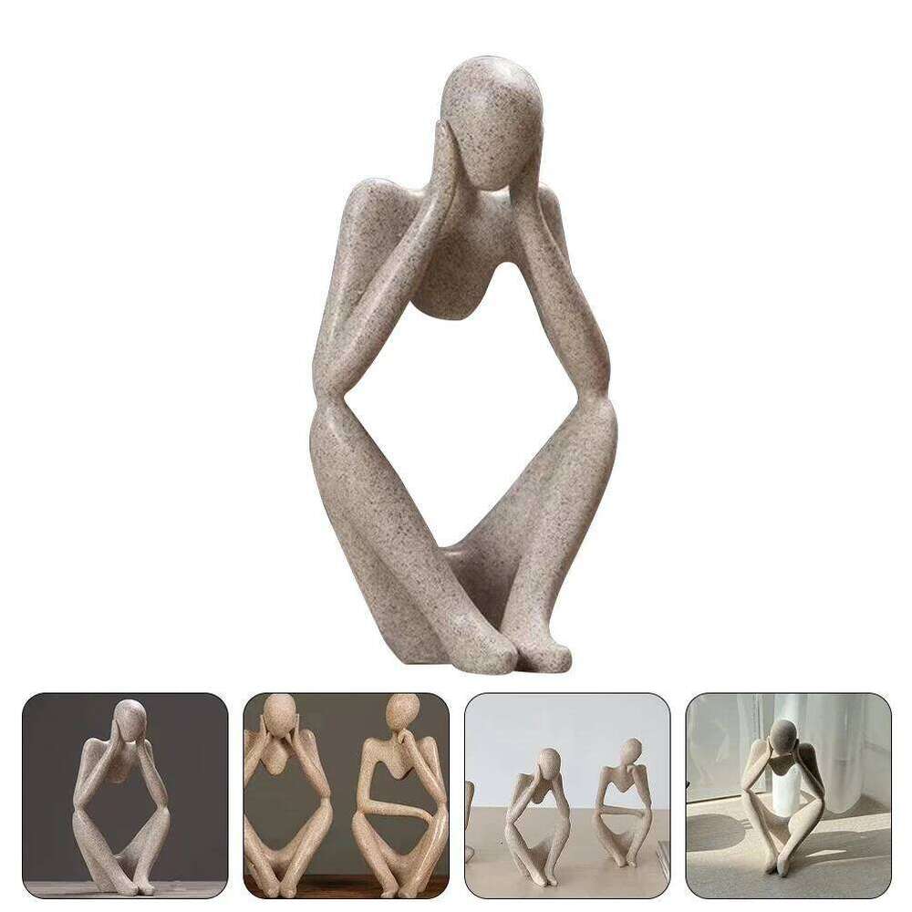 Sandstone Sculpture Abstract Art Decor for Home Office Desktop Exquisite Craftsmanship Living Room Bedroom Party Decoration Y260202