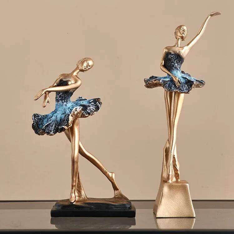Elegance Girl Statue Decoration Home Living Room TV Cabinet Desktop Decor Accessories Ballet Abstract Crafts Y260202