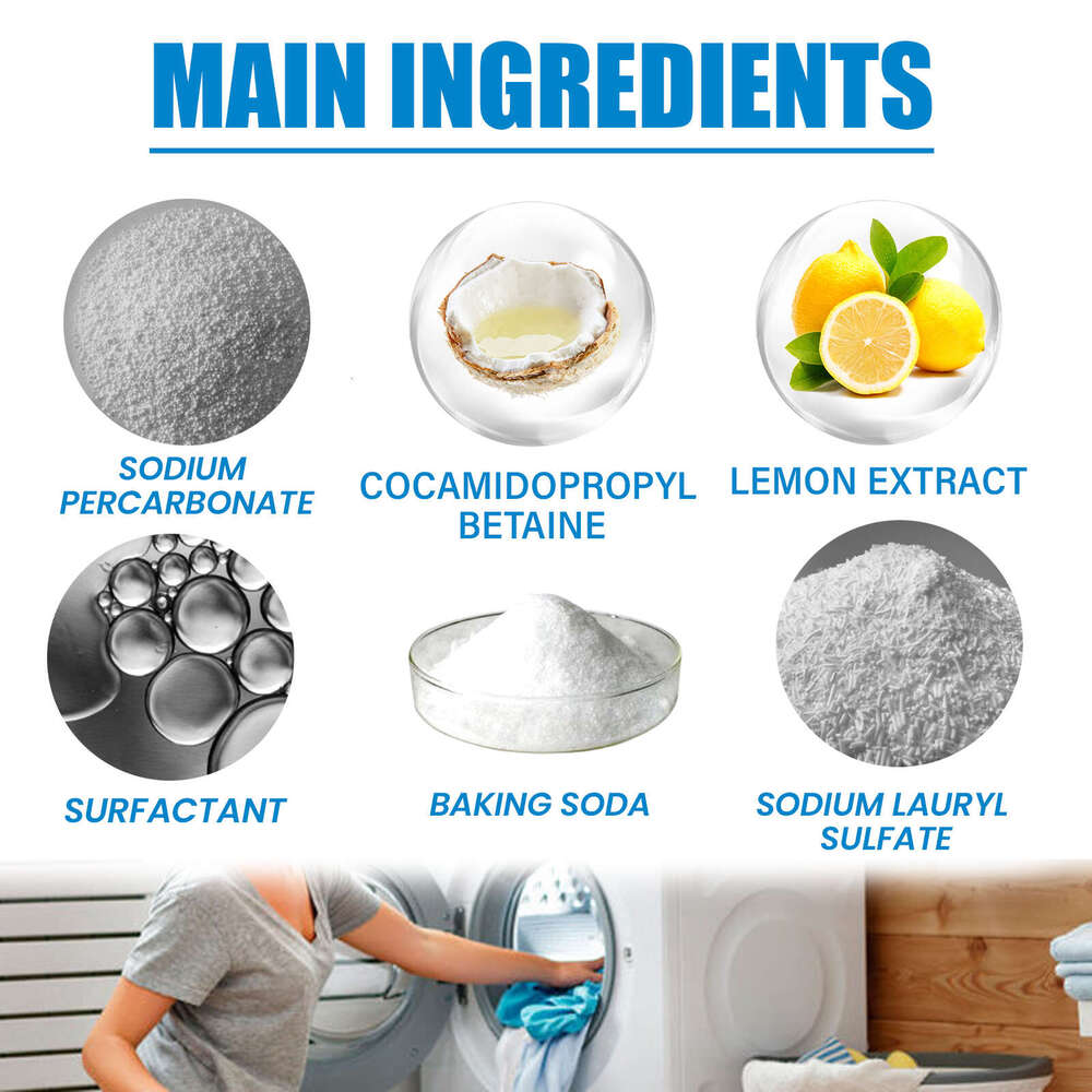 Jaysuing Laundry Clean Clothes Oil Stains Mildew Multi-Purpose Cleaning Washing Tablets S260202