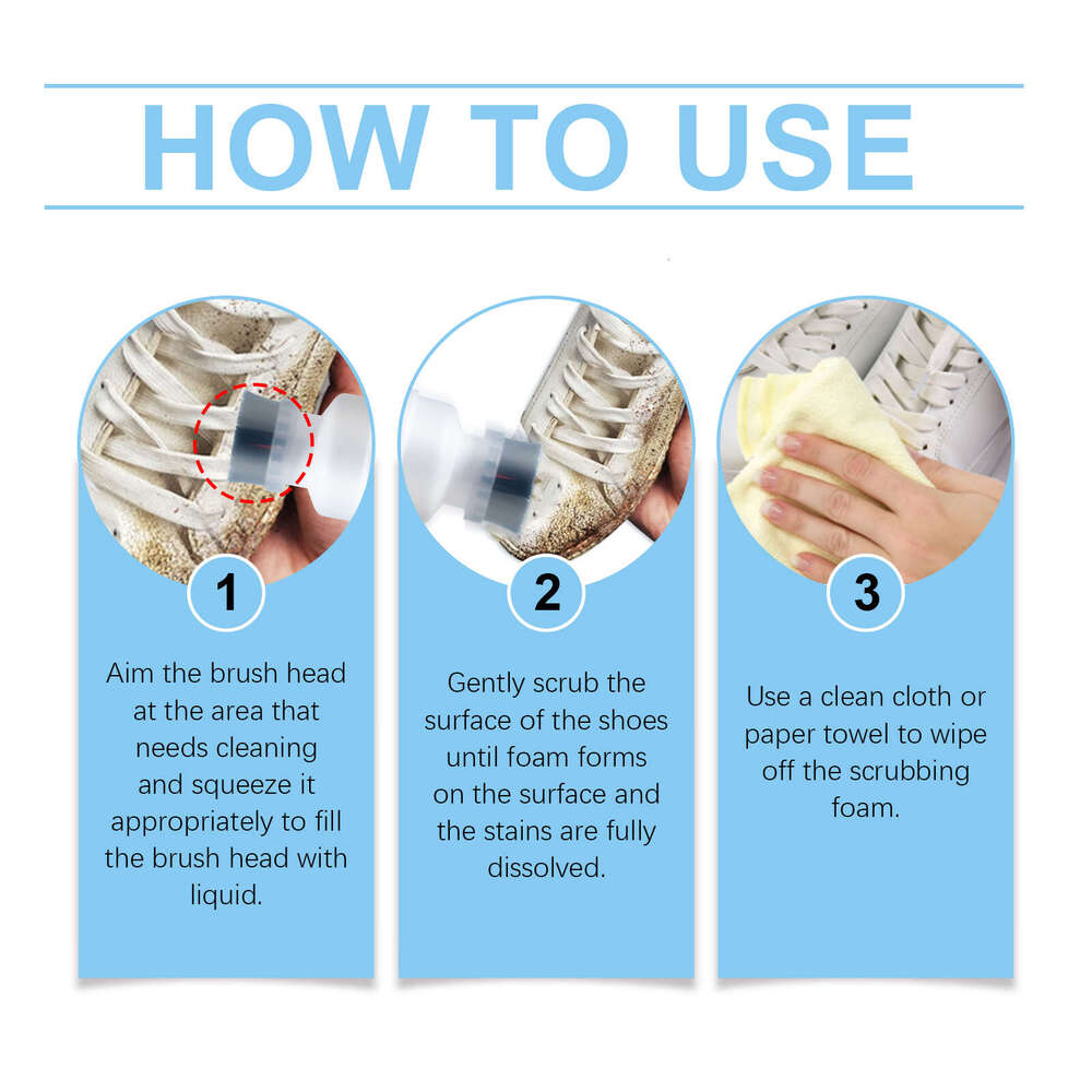 Jakehoe Shoe Foam for Sneakers and White Shoes No-Wash Portable Cleaner S260202