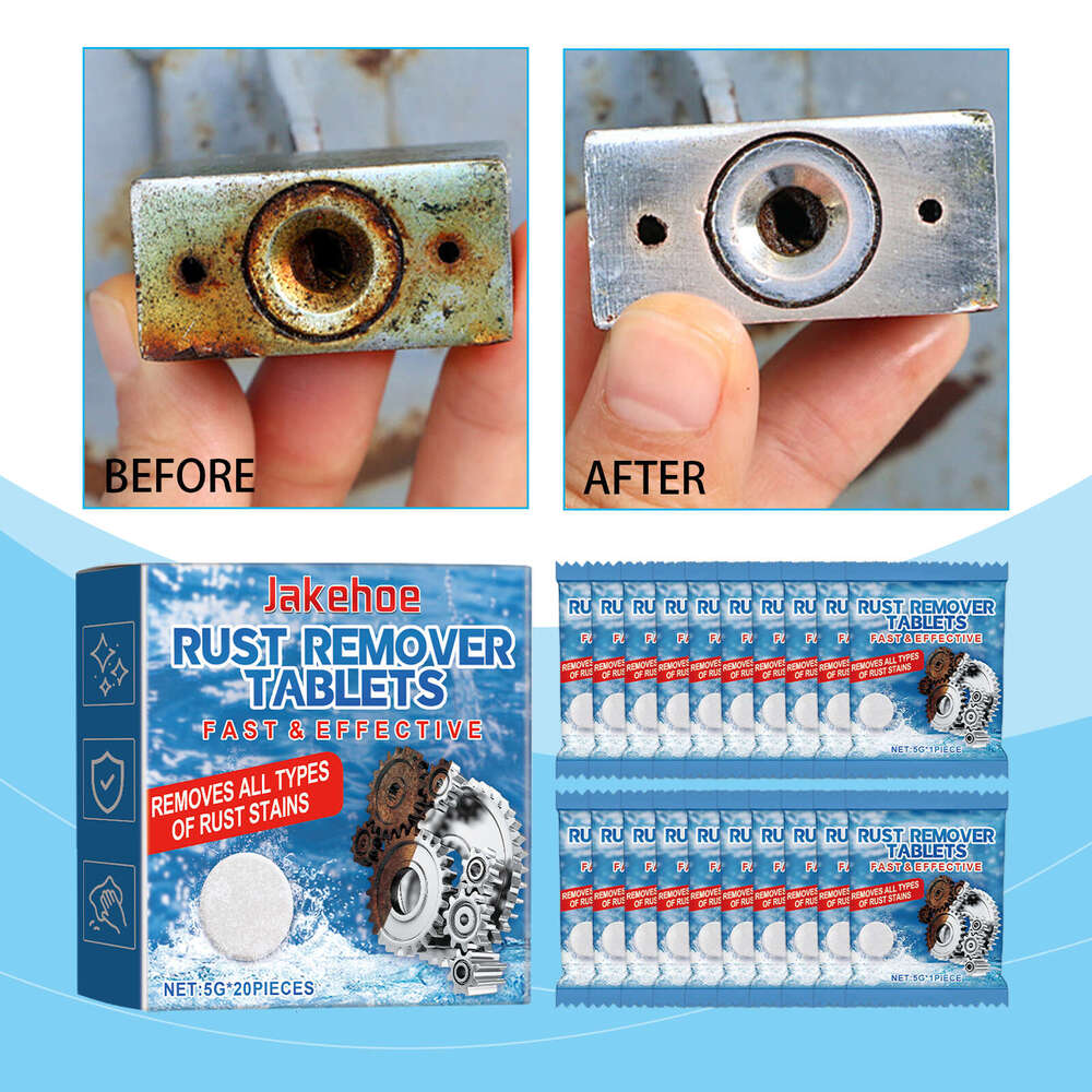 Jakehoe Rust Multi-effect Stain Removal Metal Anti-rust Household Cleaning Multi-purpose Effervescent Tablets S260202