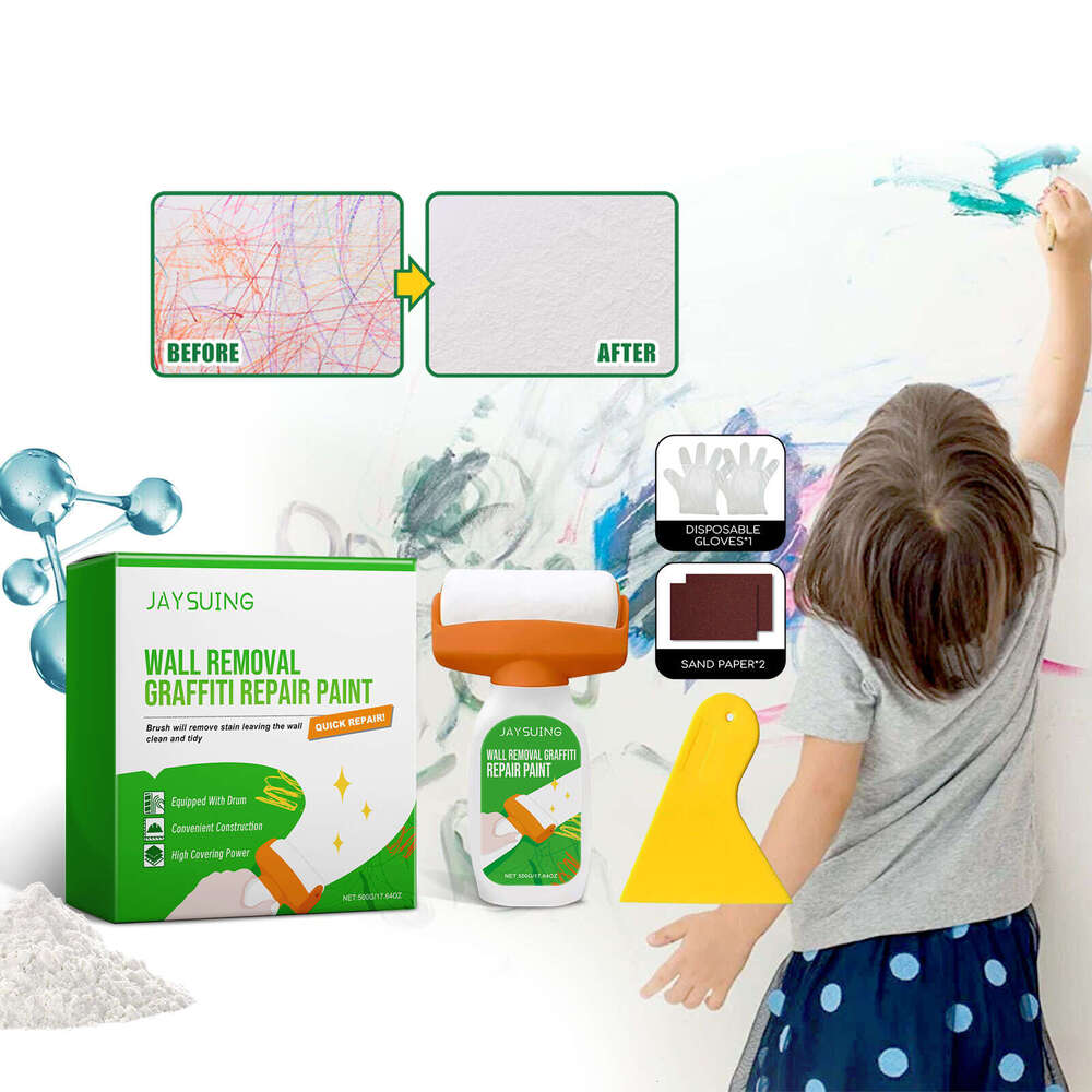 JAYSUING Removal Graffiti Stain Cover Repair Home Self-Painting Wall Paint S260202