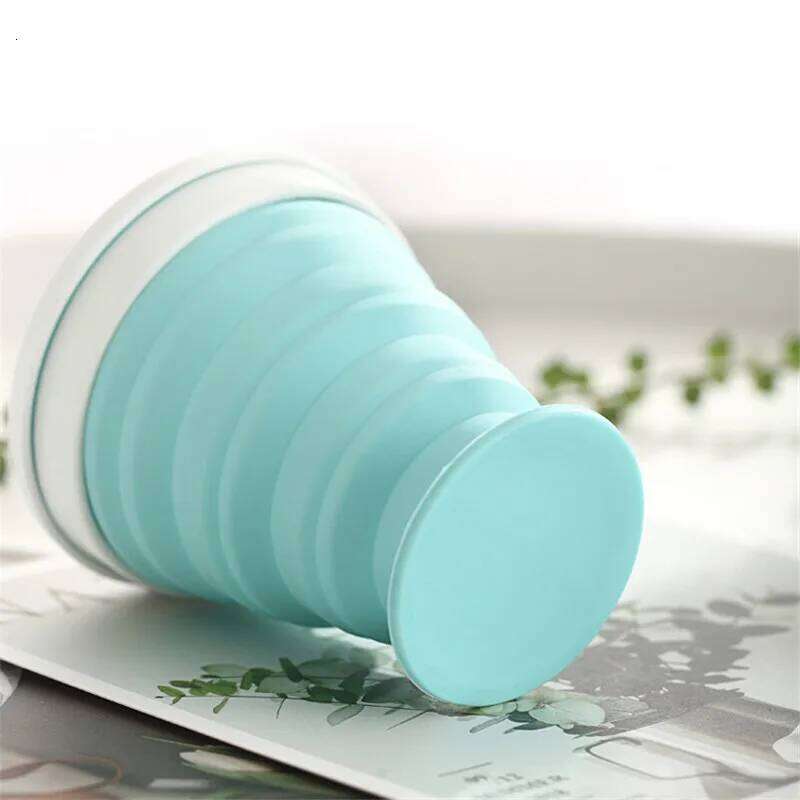100/200/350ml Folding Silicone Cup Coffee Mugs Travel Collapsible Portable Handcup Retractable Food Grade Foldable Water Z260202