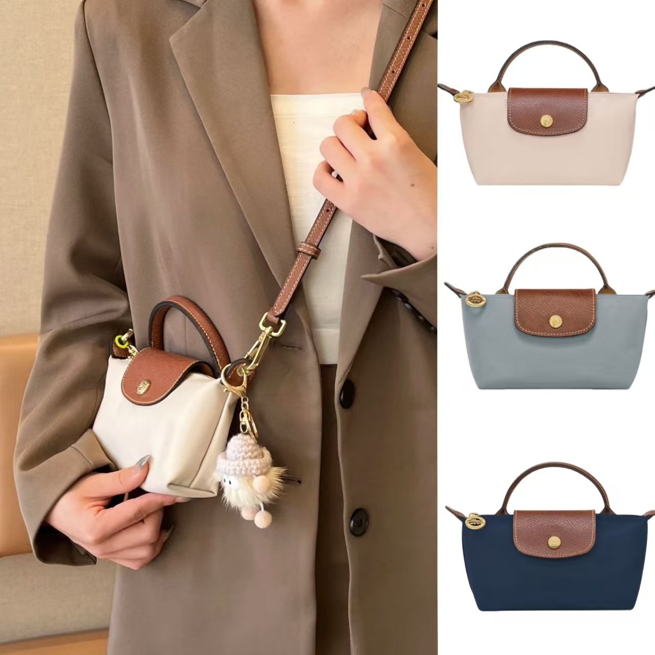 France luxnuy longes champly totebag mini designer bag le pliage canvas nylon mini women crossbody bag fashion daily commute shoulder bag shopping bag handbag