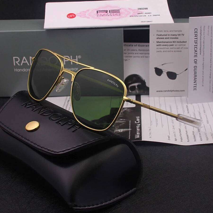 RE Sunglasses Men Top Quality Anti-Scratches American Army Military Mirror AGX Tempered Glass Lens Pilot Sun Glasses UV400 H260202