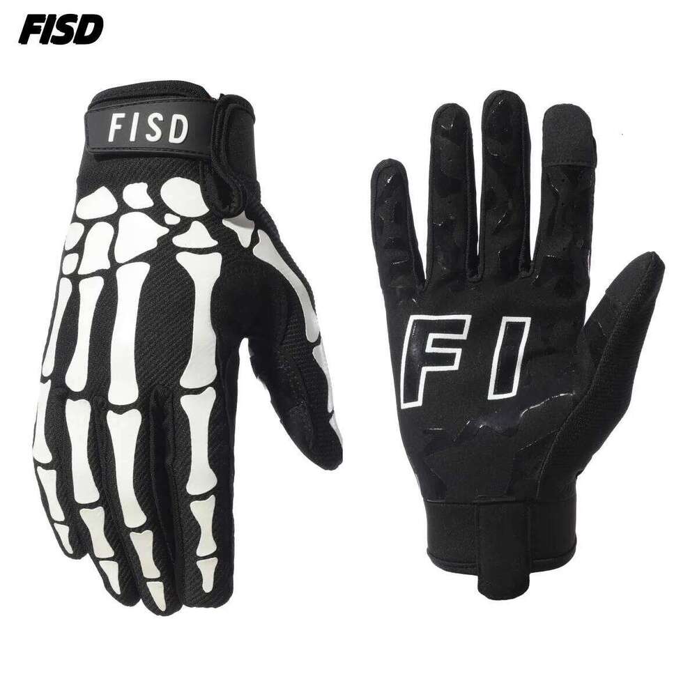 FISD DH MX Long Finger Gloves All-Season Christmas gift Night Light Ghost Claw Anti-Slip Durable for Off-Road Motorcycle gloves XJ260202