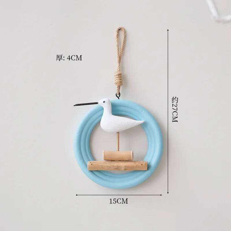 Seabird Pendant Ocean Decor Lawn Ornaments Coastal Home Bird Wall Art Hanging Seagull Ornament Sculpture Wreath 3D Y260202