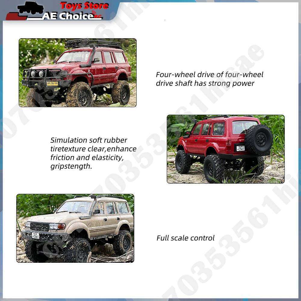 WPL C54 C54-1 1/16 LC80 Model 2.4G 4X4 Off Road Remote Control LED Climbing RC Truck Electric Toy Car Gift for Boy Y260131
