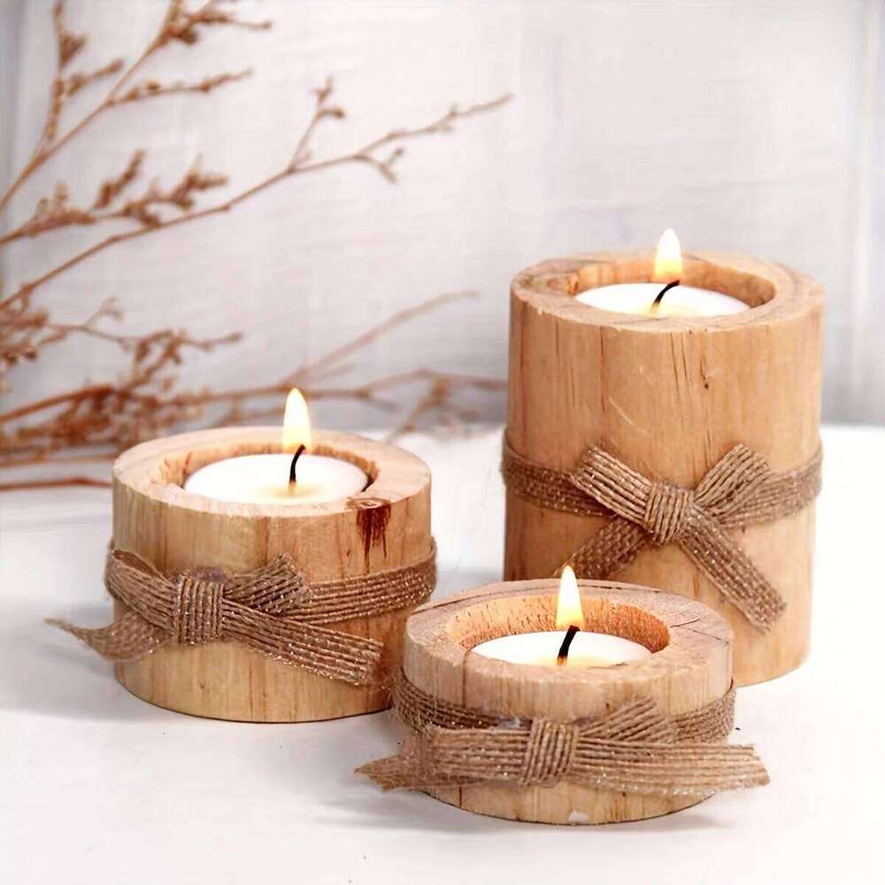 3 small candlesticks, candlestick decoration gifts, Bohemian-style wedding party table center decorations candles not included Y260131