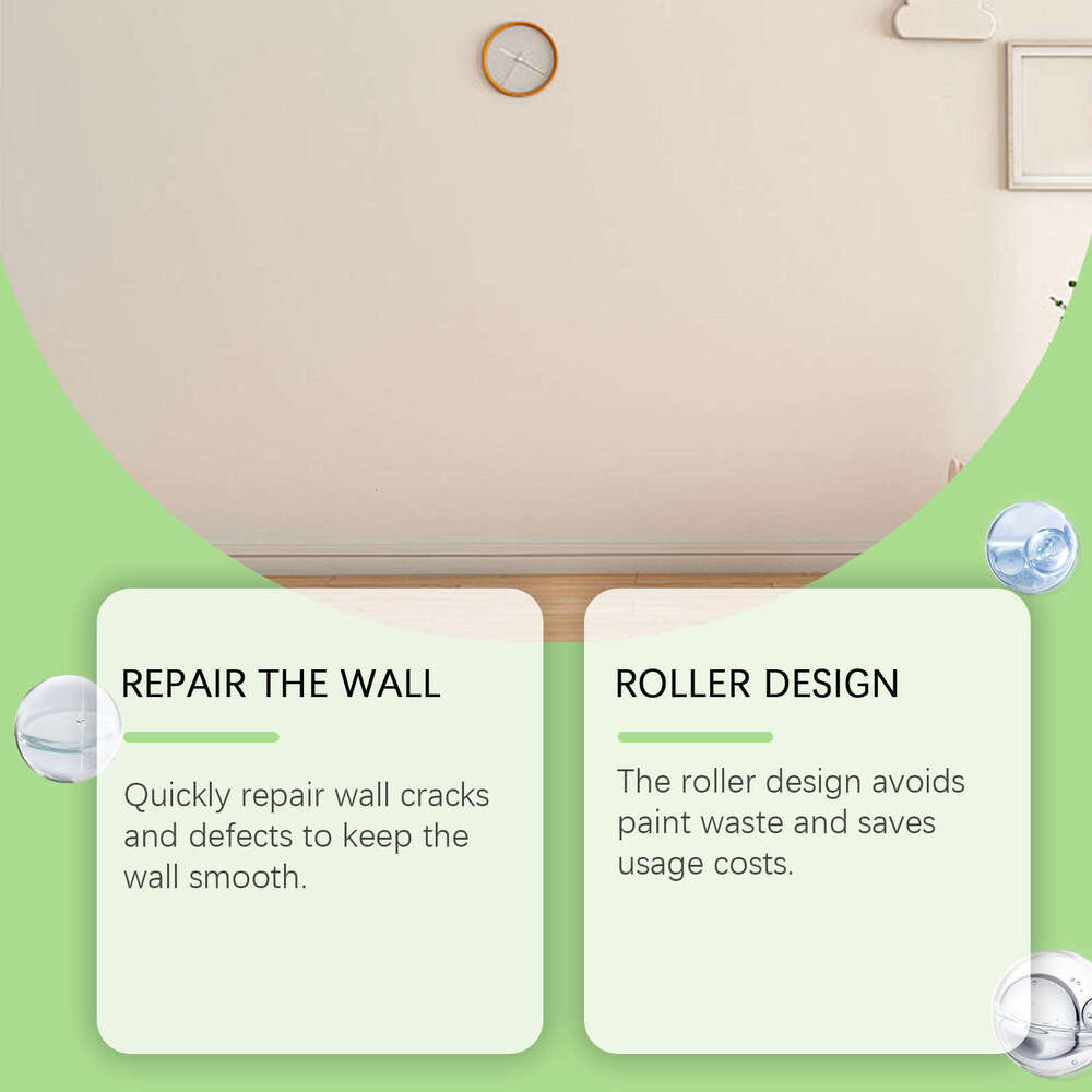 Repair Renovation White Paint Roller Brush Wall Crack Graffiti Cover S260202