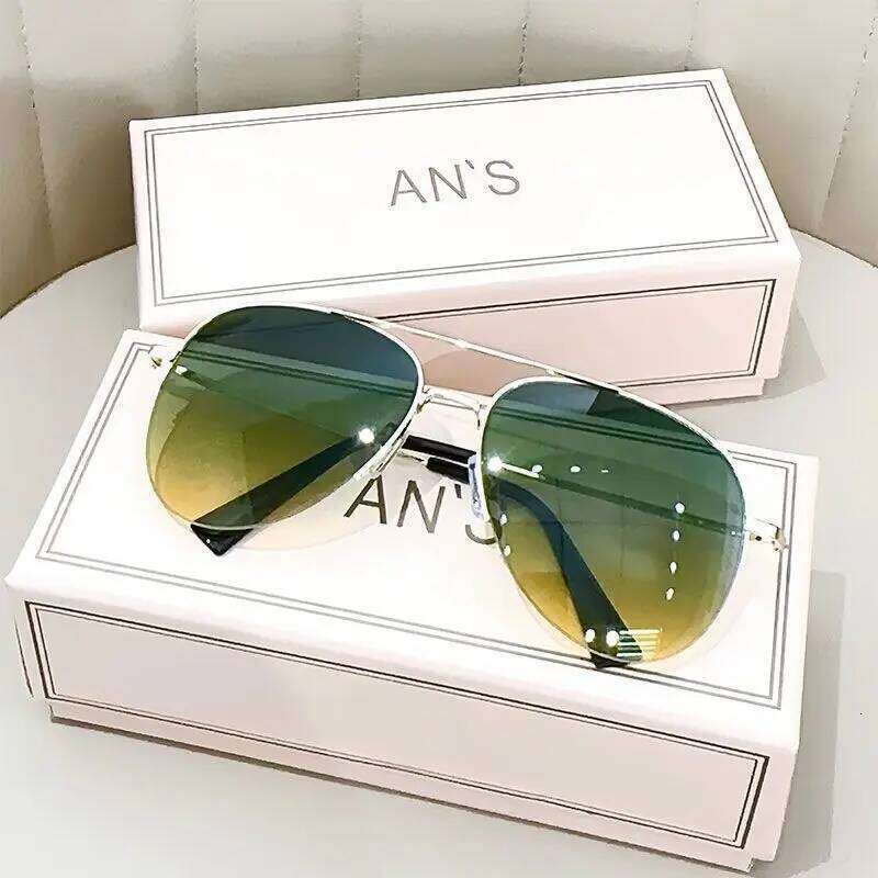 New Vintage Pilot Sunglasses Women Men Brand Round Sun Glasses Circular Eyewear Oculos De Sol for Male Female Eyeglasses H260202