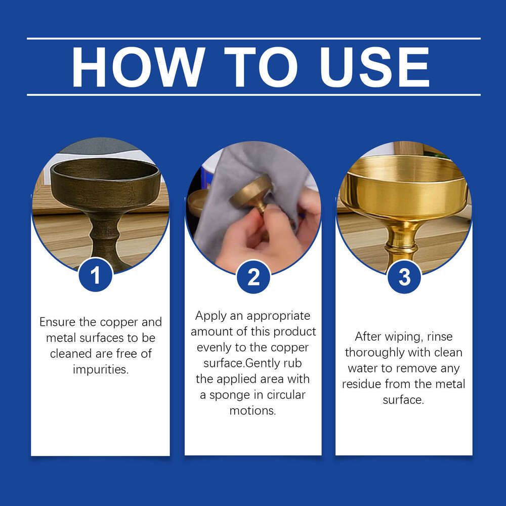 Brass Cleaner Brightens Metal Luster Cleaning Polishing Hardware Daily Care S260202