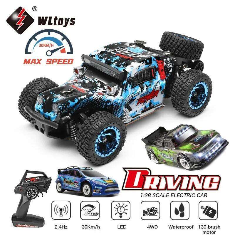 WLtoys 284161 284010 1:28 4WD RC With LED Lights 30KM/H 2.4G Radio Remote Control Car Off-Road Drift Vehicle Toys Y260131
