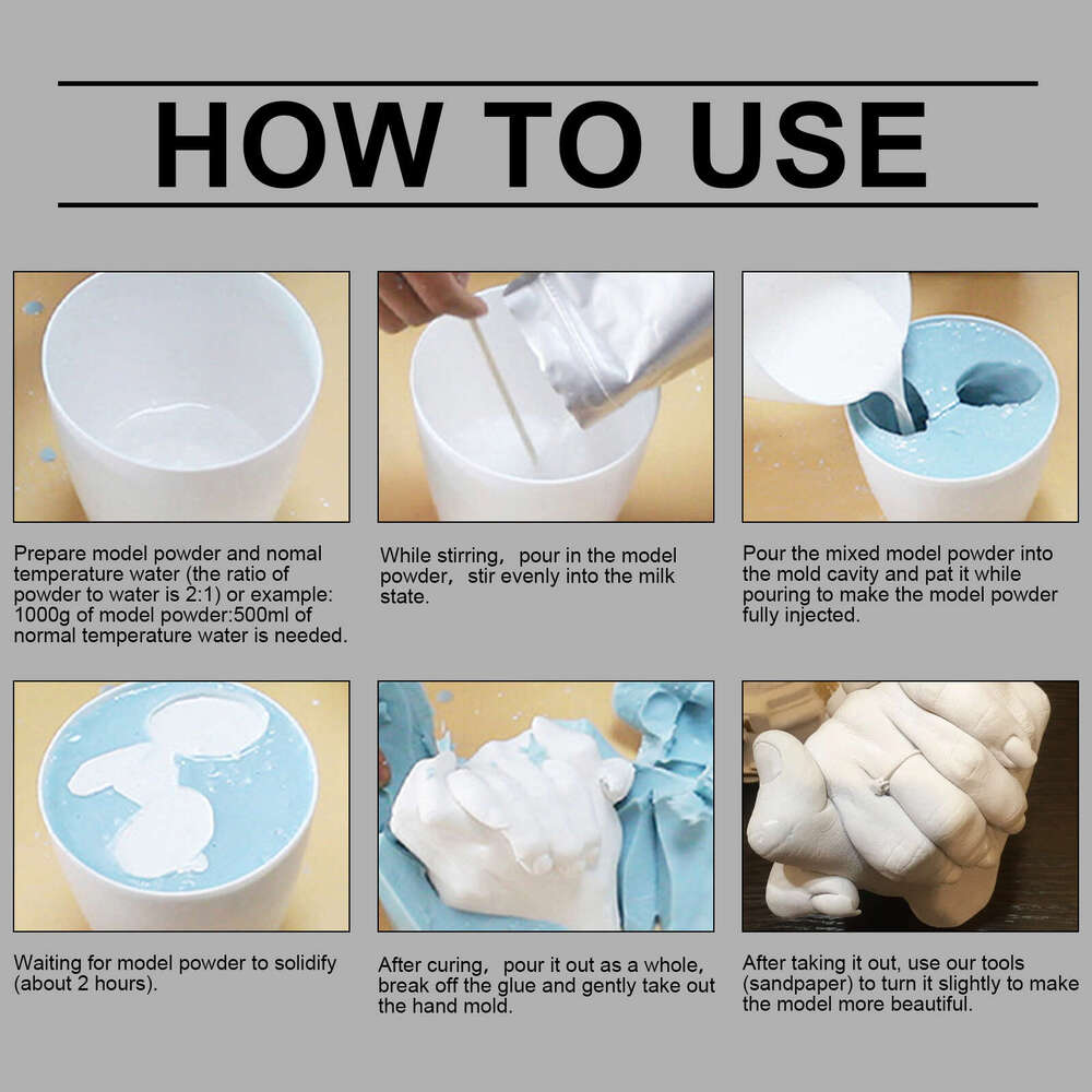 Dowmoo Mold Powder Set Making Souvenir 3D Clone Hand Model Toy Gift S260202