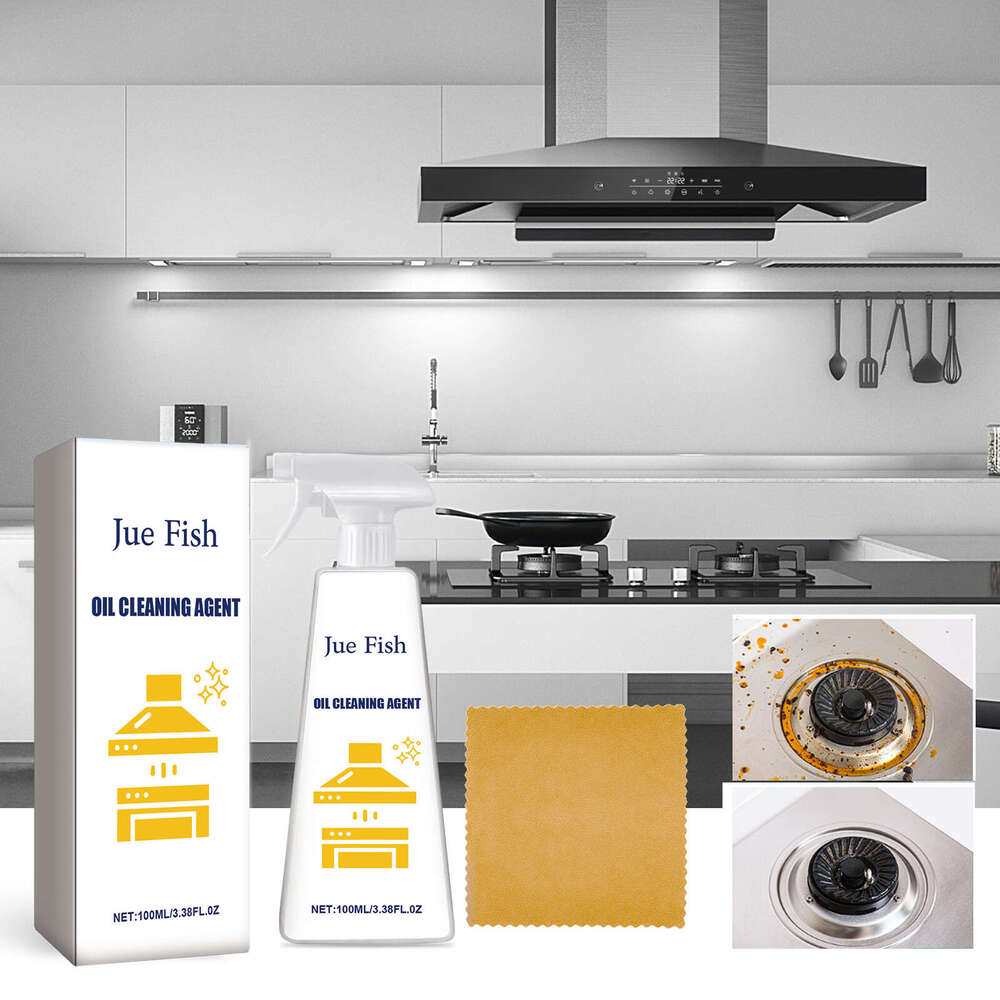 Jue-Fish Grease Kitchen Heavy Range Hood Oil Stain Household Cleaner S260202