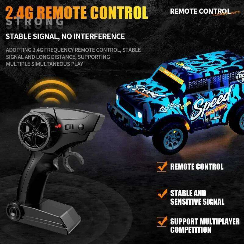 Luminous RC High Speed Remote Control Climbing Off-road Car All-Terrain Drift Truck Racing Vehicle Kid Birthday Gifts Y260131