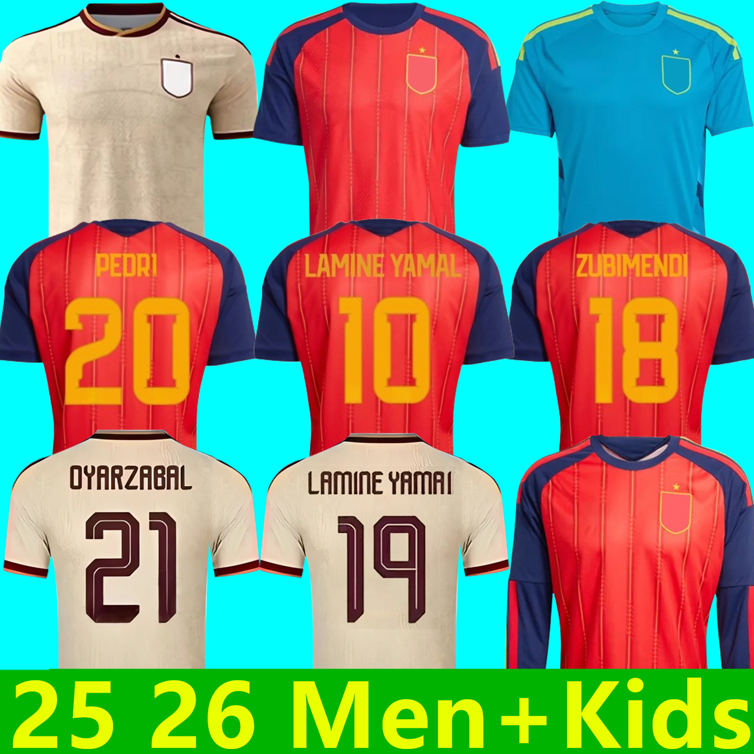 world cup 2026 Spainish Soccer jerseys player fans Lamine Yamal FOOTBALL Shirt Espana 2026 2027 camiseta futbol FERRAN MORATA RODRIGO long men kids SpaINS Pedri Olmo