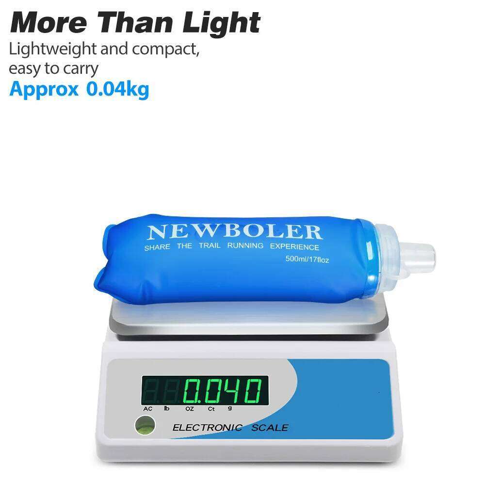 NEWBOLER 150/300/500ml Outdoor TPU Foldable Silicone Bite Size Running Camping Hiking Travel Practical Water Bottle Z260202