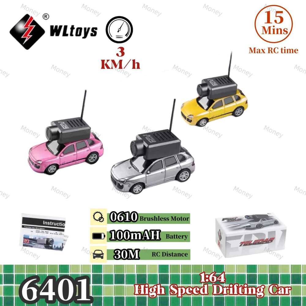 WLtoys 6401 1:64 Mini RC With 720P FPV Camera Wifi APP Remote Control 15mins 3KM/H Car Racing Toy Y260131