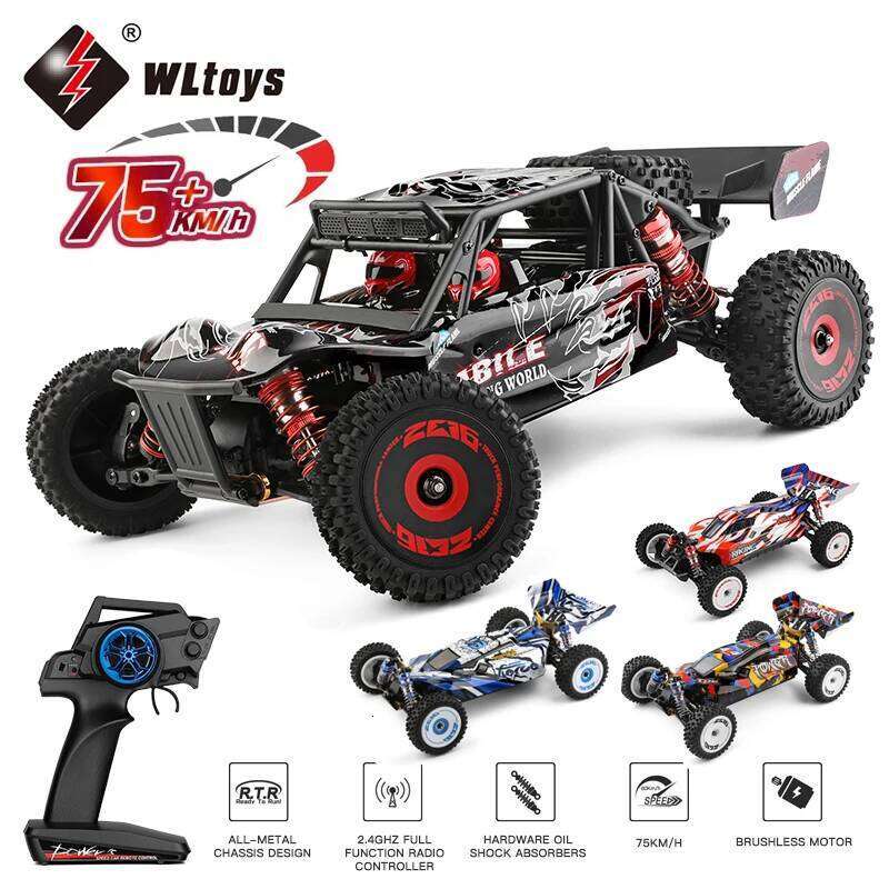 WLtoys 124016 RC Car V2 75 KM/H 2.4G Brushless 4WD Electric High Speed Off-Road Remote Control Drift Toys for Children Racing Y260131