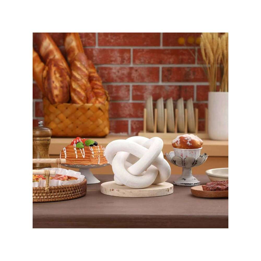 Hand Carved Coffee Table Decoration, Boho Chain Link Decor, Modern Shelf, Rustic Objects for Home Living Room Bedroom Y260202